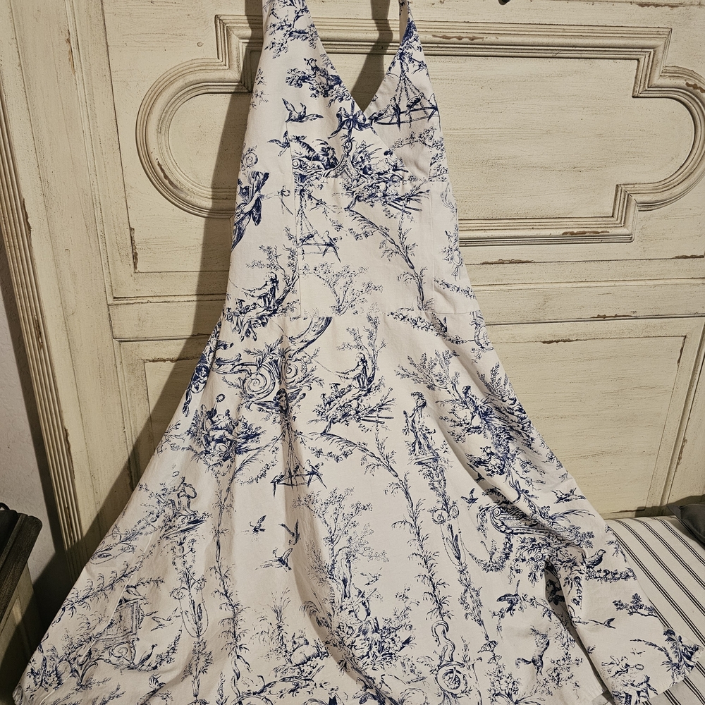 Jodi Kristopher Blue and White Dress